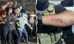 Man Faces Charges for Allegedly Biting ICE Agents at Newark Protest