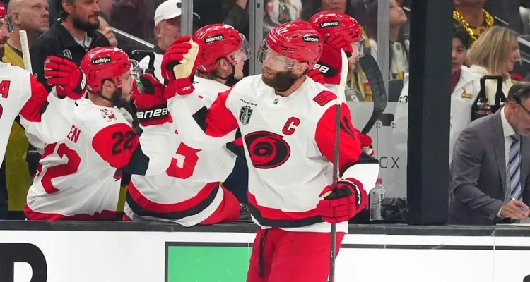 Jordan Staal's two-goal night lifts Hurricanes past Golden Knights, evening Stanley Cup Final series