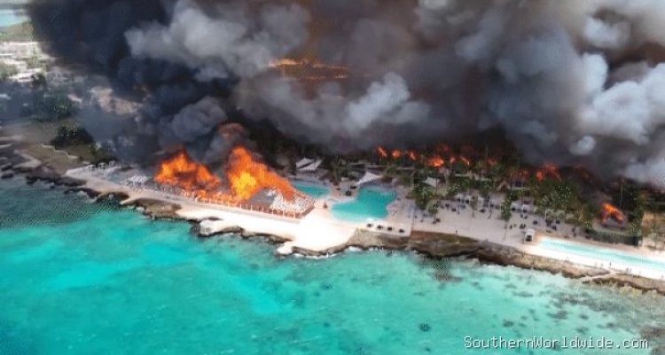One Tourist Dead as Massive Fire Ravages Caribbean Resort, Thousands Evacuated