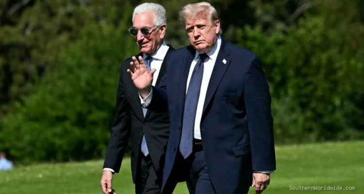 Trump arrives in France amid Iran deal progress and looming trade disputes at G7