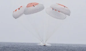 Astronauts return to Earth after ISS mission aiding stranded crew