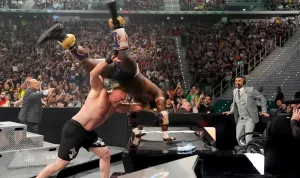 Brock Lesnar defeats Oba Femi in their second rivalry match at WWE Clash in Italy