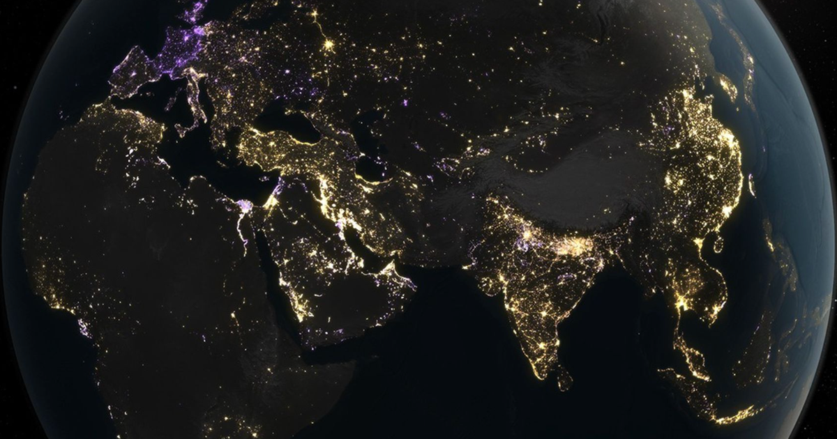 Earth's Brightest and Darkest Areas at Night, According to NASA