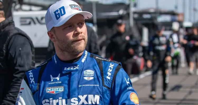 Felix Rosenqvist's IndyCar Goes Airborne in Road Course Crash