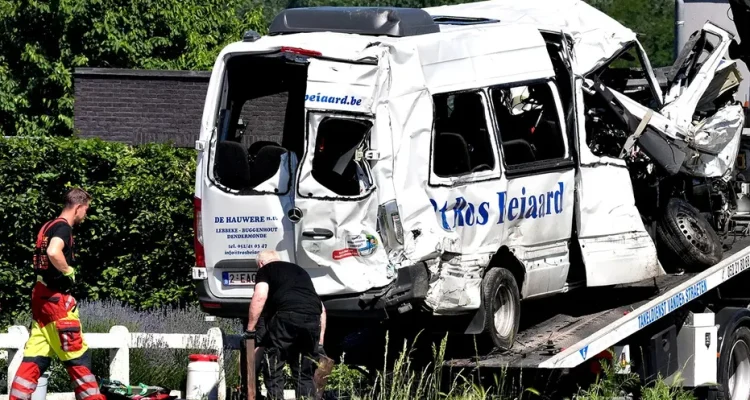 Four killed in Belgium train and minibus collision