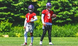 jj-mccarthy-compares-relationship-with-kyler-murray-to-a-classroom-setting-54399 J.J. McCarthy Compares Relationship with Kyler Murray to a Classroom Setting