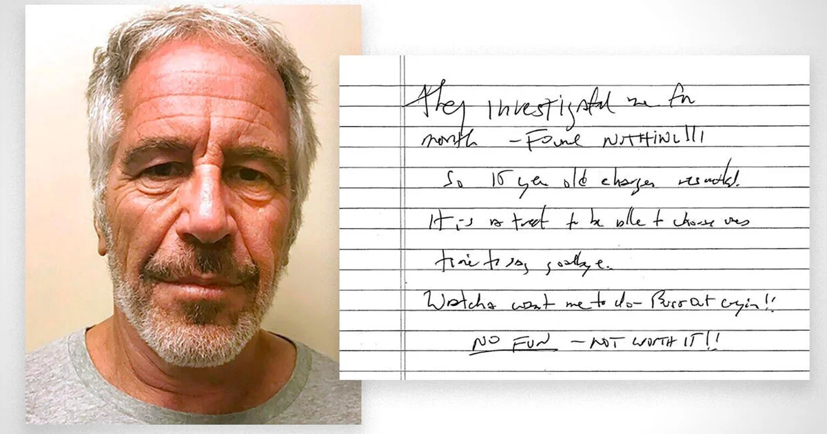 Judge Releases Possible Suicide Note from Jeffrey Epstein