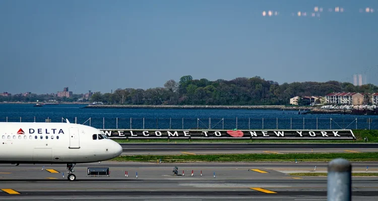LaGuardia Airport AI hologram answers traveler questions