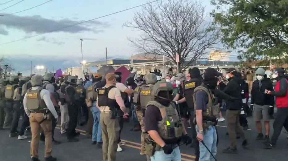Protesters Confront Federal Agents at New Jersey Detention Center