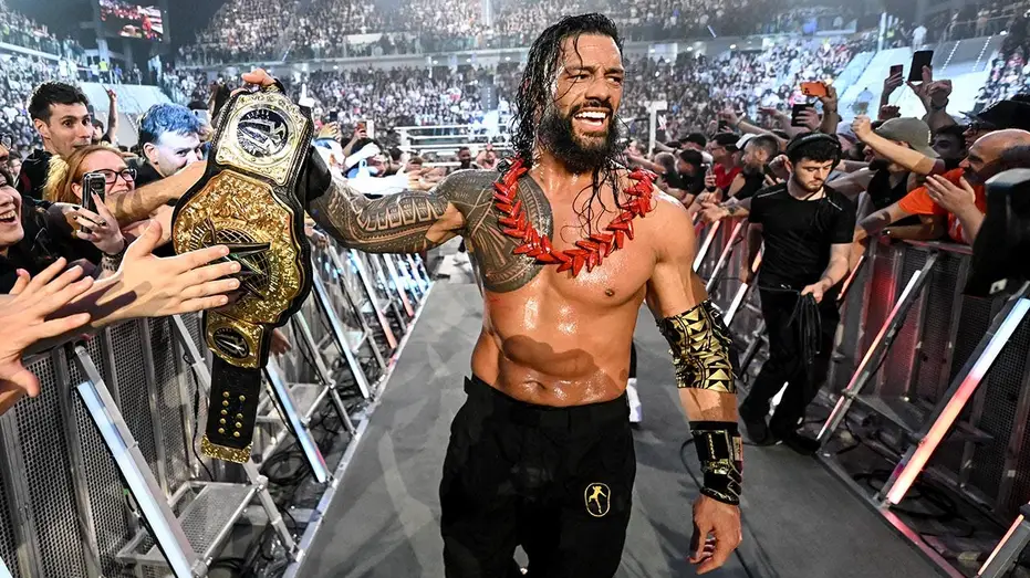 roman-reignss-dominance-jacob-fatu-subdued-for-world-heavyweight-title-at-wwe-cl-22112 Roman Reigns's Dominance: Jacob Fatu Subdued for World Heavyweight Title at WWE Clash in Italy