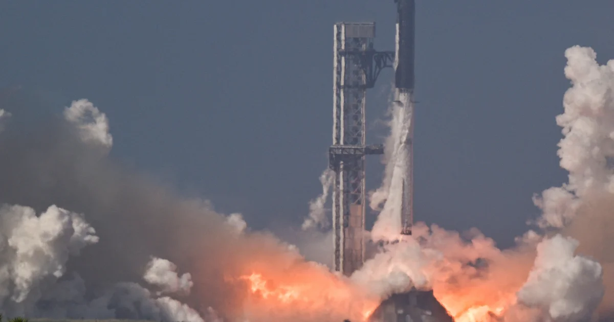 SpaceX's Enhanced Super Heavy-Starship Rocket Takes Flight