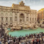 Tourist's forbidden dive at famous landmark shocks onlookers