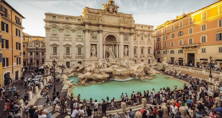 Tourist's forbidden dive at famous landmark shocks onlookers