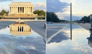 Trump Shares Photos of Lincoln Memorial Pool Renovation Ahead of Schedule