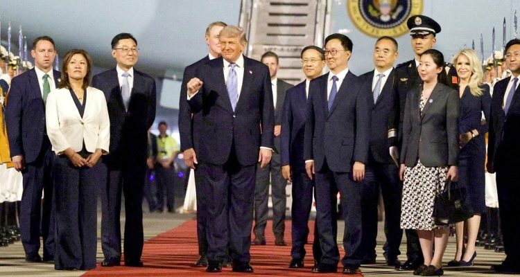 Trump turns Air Force One into a boardroom — and dares China to blink