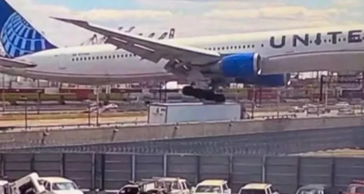United Flight Nearly Hit Truck on New Jersey Turnpike