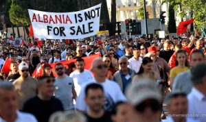Albanian Protesters Demand Prime Minister's Resignation Over Corruption Allegations