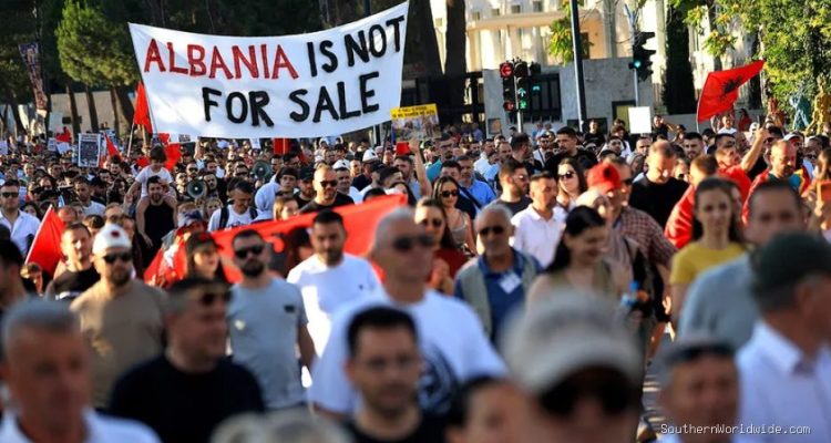 Albanian Protesters Demand Prime Minister's Resignation Over Corruption Allegations