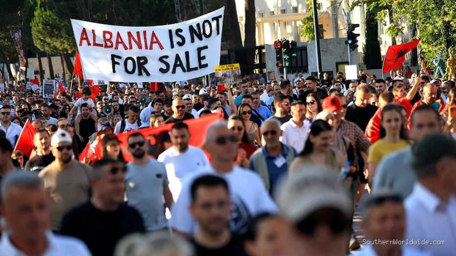 Albanian Protesters Demand Prime Minister's Resignation Over Corruption Allegations