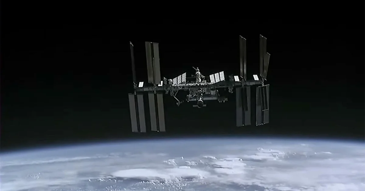 Crew evacuates to safe haven during space station leak repair