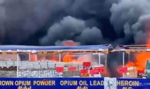 Heroin, meth, and other seized drugs worth $600 million burned in Burma