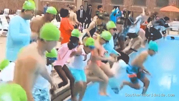 Mamdani's Pool Dive Marred by Political Fight with GOP Gubernatorial Hopeful