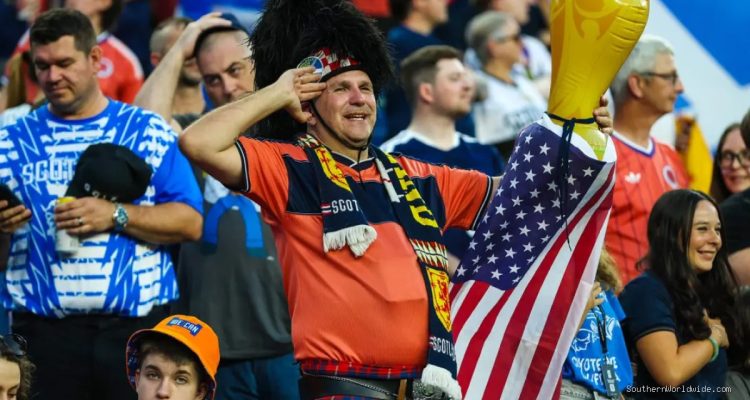 Scottish Fans Celebrate Historic World Cup Victory, American Style