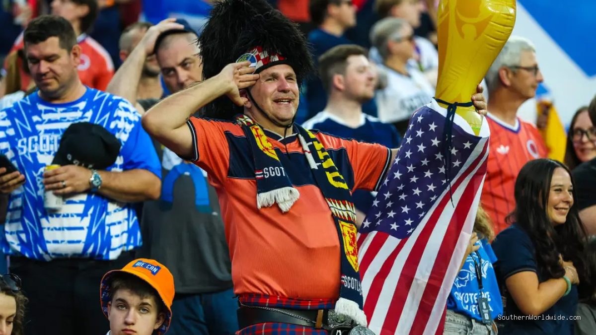 Scottish Fans Celebrate Historic World Cup Victory, American Style