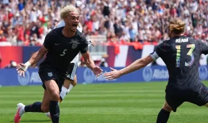US star's stunning goal boosts team despite loss to Germany before World Cup