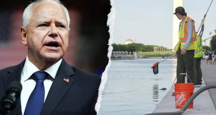 Walz's Trump jab on Reflecting Pool sparks fraud backlash