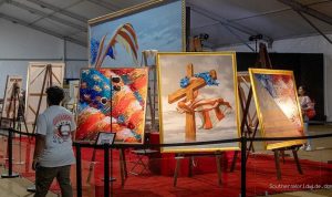 Pro-Trump Artist Shares Strong Message on American Flag with Massive Painting