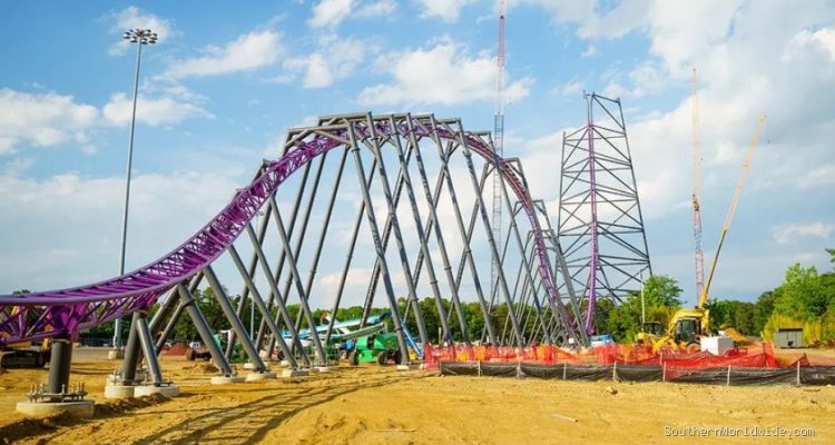 Six Flags Mystery Coaster Already Dominates Skyline, More Height Expected