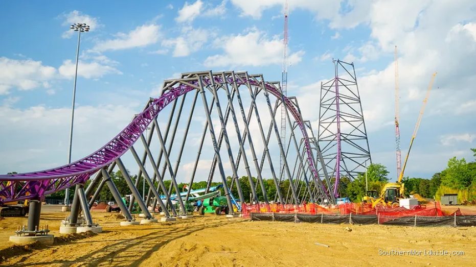 Six Flags Mystery Coaster Already Dominates Skyline, More Height Expected